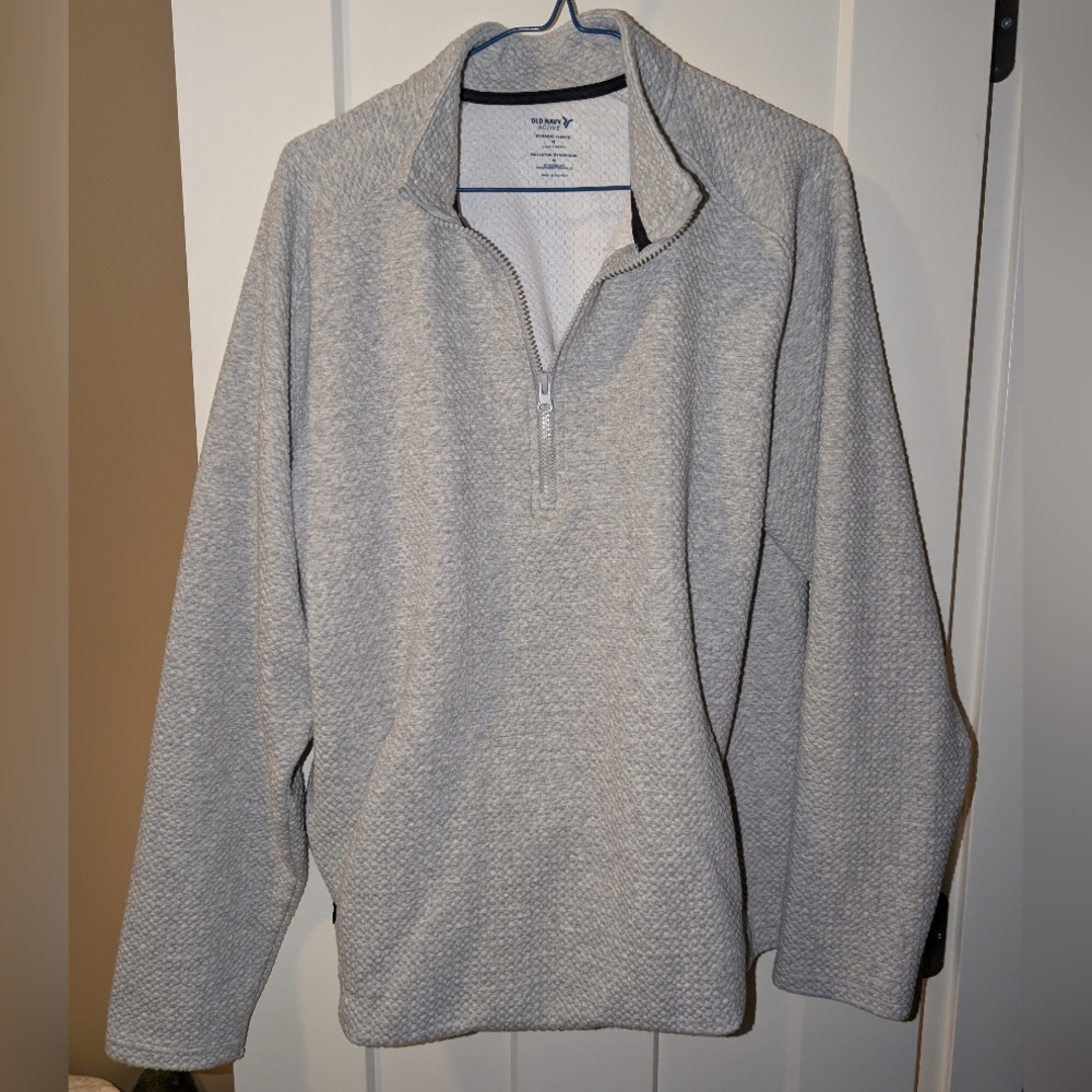 Old Navy: Weatherproof Men's Light Gray Zip-Up Sweater